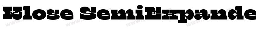 Klose SemiExpanded R字体转换 Klose SemiExpanded R字体转换